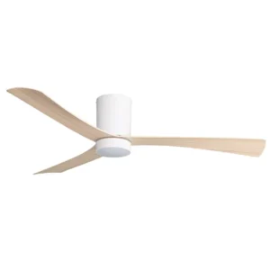 Martec Metro Close to Ceiling 3 ABS Blade 1320mm Hugger DC Remote Control Ceiling Fan with 15w LED Light Tricolour White Satin MMDC1333WSR