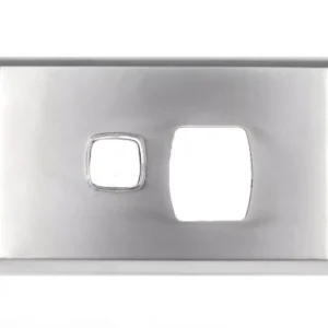 Transco Power Point Single Double Pole Cover Satin Chrome P1DC/SC