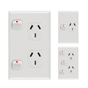 Transco Single Power Point Vertical with Extra Switch P1XV