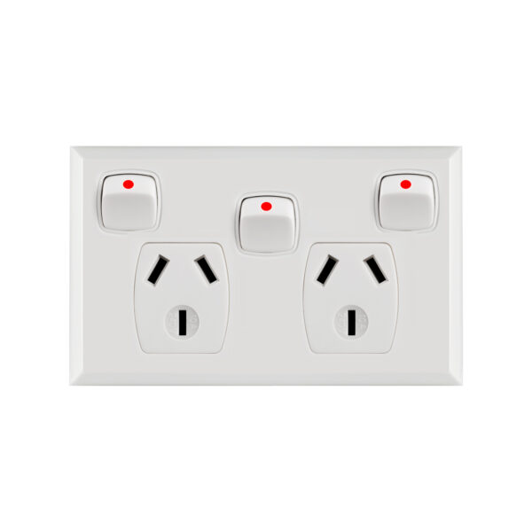Transco Power Point Double Extra Switch Powerclip P2X