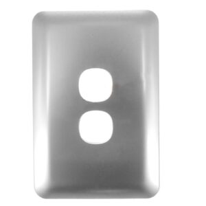 Transco Switch 2 Gang Elite Silver Cover S2WC/SC