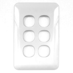 Transco Switch 6 Gang 10a Slim Wafer Body Cover S6W/BC