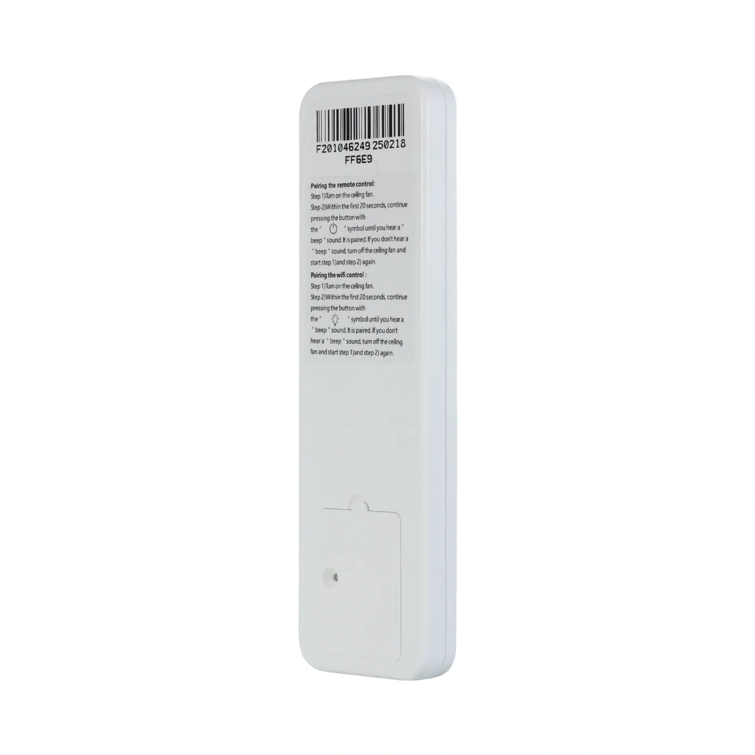 White device viewed from the side