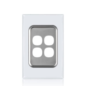 Transco Glass four gang switch body and cover only T4G