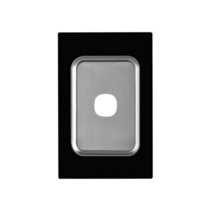 Transco Glass single gang switch body and cover only black TIG/B