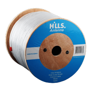 Hills Antenna RG6 Quad Shield 100m Reel - White 02BDRG6QWR1