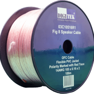Digitek 105 Strand/0.16mm Clear Jacket Speaker Cable 100m Reel - AWG14 03C10516R1