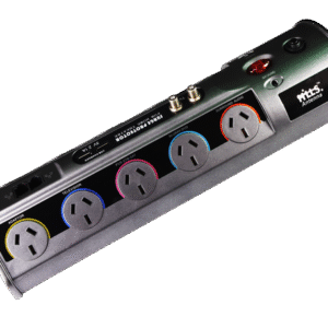 Hills Antenna 10 Way Surge Protector with 2 x USB Ports + TV Outlet + Network 09HPB-10-HT3/BLK