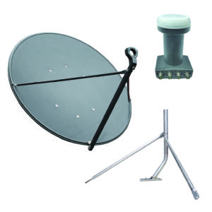 MATCHMASTER 90CM DISH, QUAD LNB & TIN ROOF MOUNT : 13MM-90CMKIT-TIN