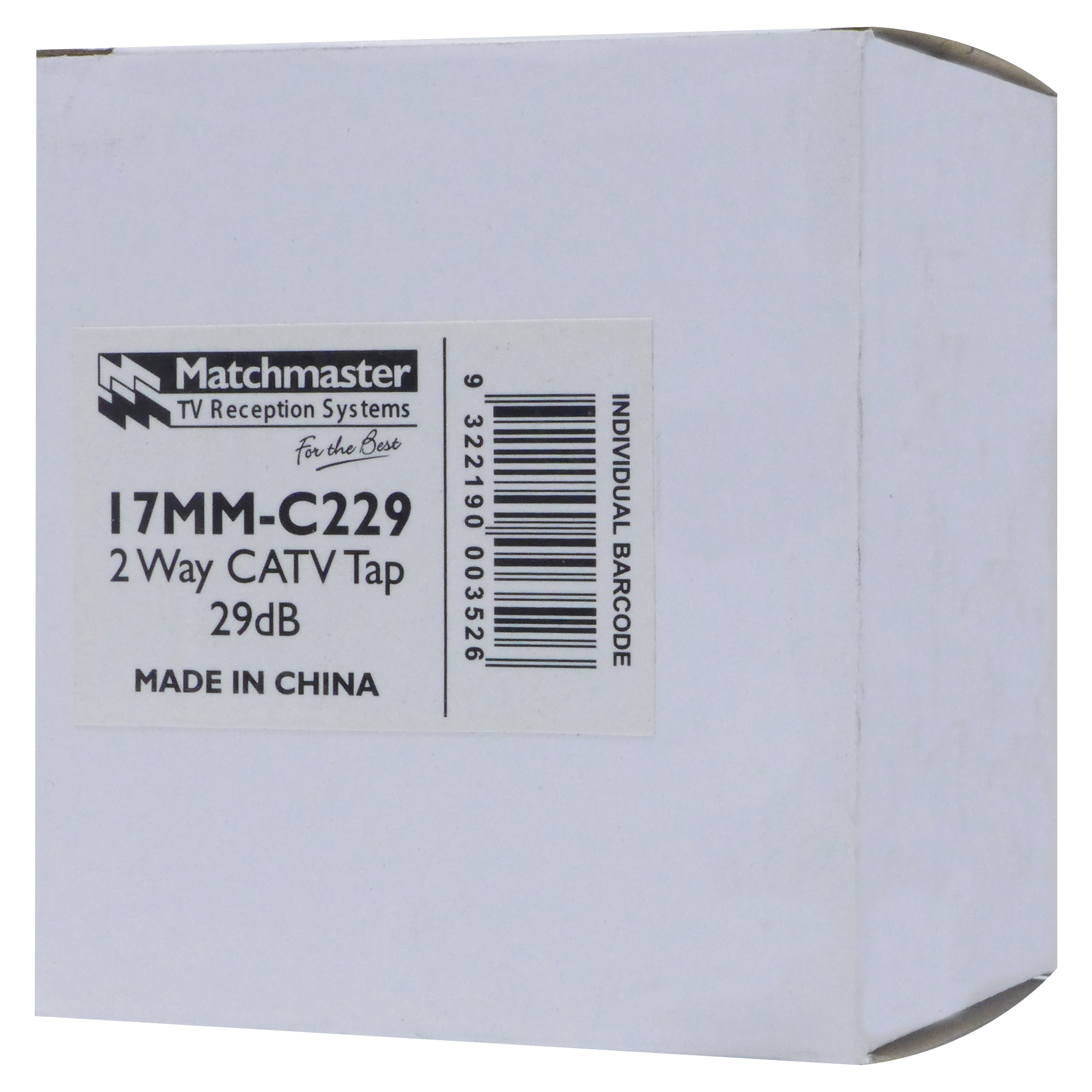 MATCHMASTER TAP CATV 1Ghz 2 WAY 29dB : 17MM-C229
