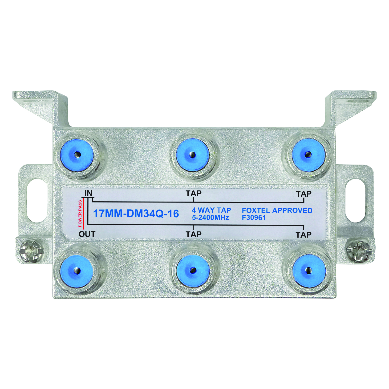 MATCHMASTER 4 WAY 16DB HIGH ISOLATION TAP FOR TDT & SAT : 17MM-DM34Q-16