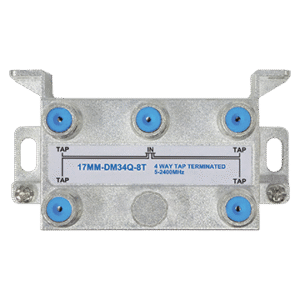 MATCHMASTER 4 WAY 8DB TERMINATED HIGH ISOLATION TAP FOR MATV AND SAT : 17MM-DM34Q-8T