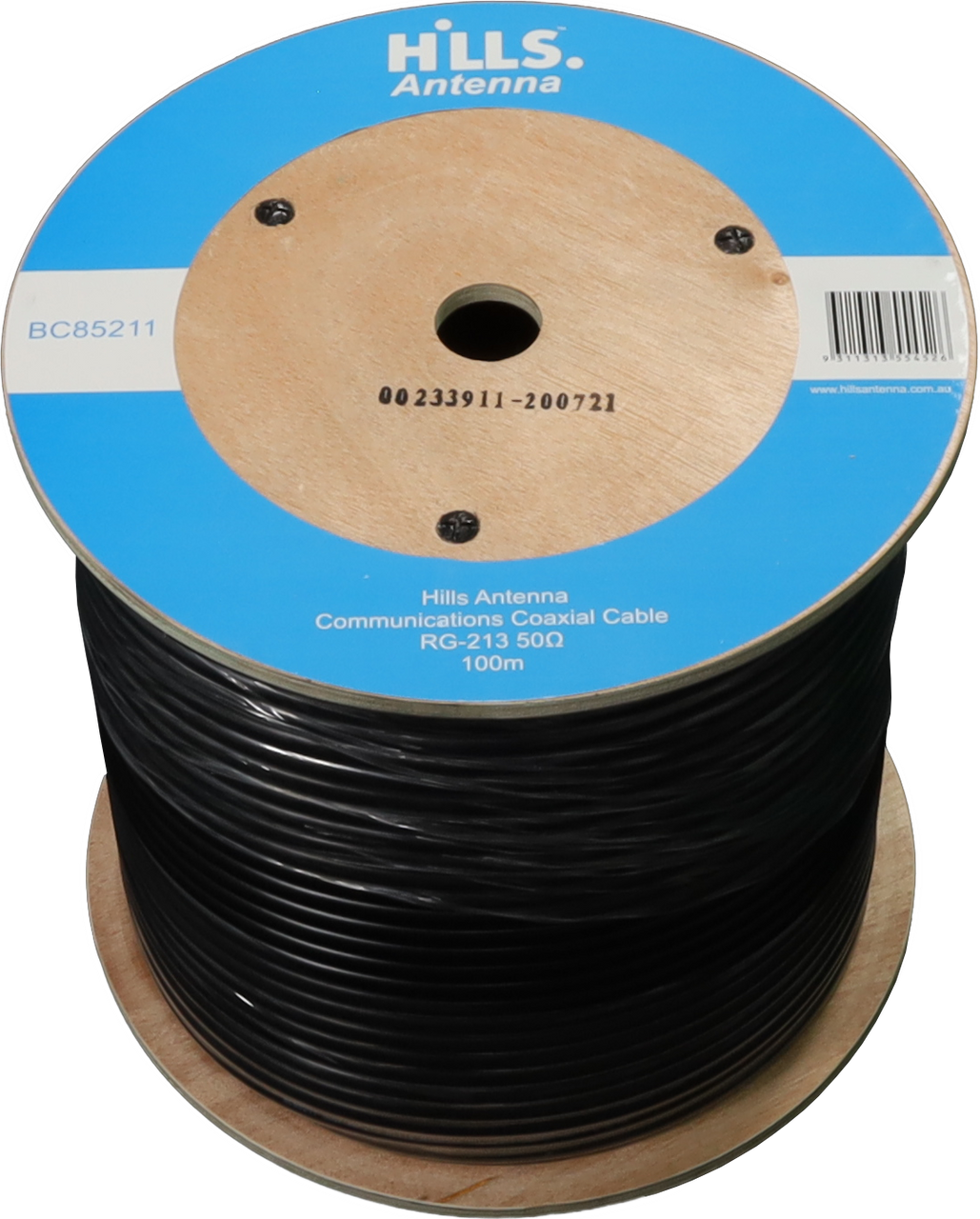 Hills Antenna High Quality 50 Ohm RG213 Low Loss Coaxial Cable - 100M Roll BC85211