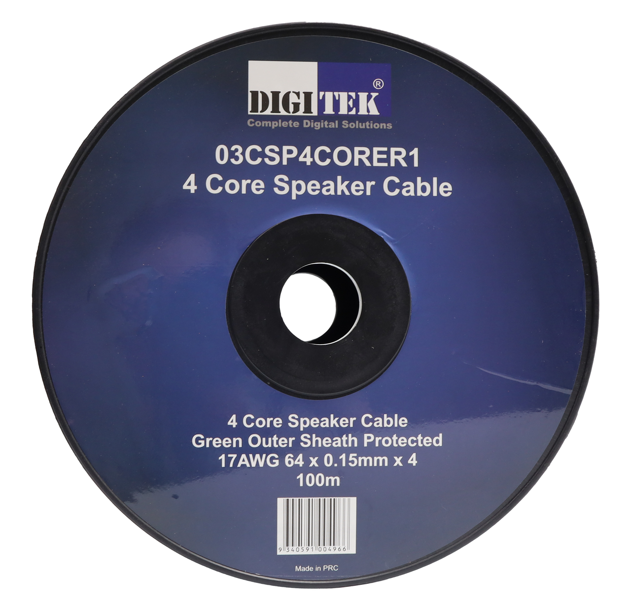 Digitek 4 Core 64 Strand/0.15mm Green Speaker Cable 100m Reel 03CSP4CORER1