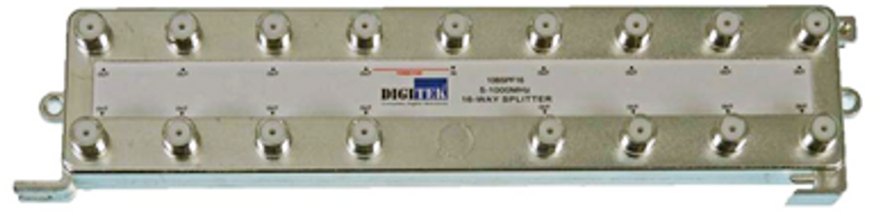 : Digitek 16 Way 5-1000MHz F Type Splitter - 1 Leg Power Pass 10BSPF16