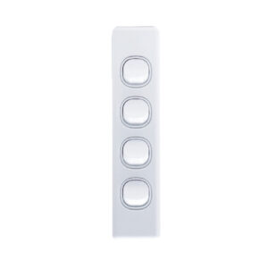 AVOL AVOL Architrave 4 Gang Light Switch | White ESW123