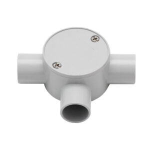 AVOL 20mm Grey 3-way Junction Box CNA122