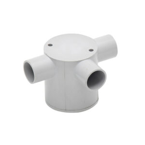 AVOL 20mm Grey 3-way Deep Junction Box CNA162