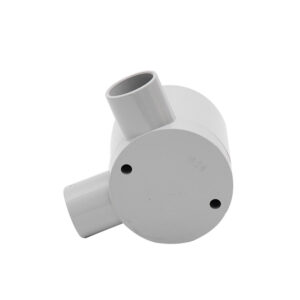 AVOL 20mm Grey 2-way Angled Deep Junction Box CNA168