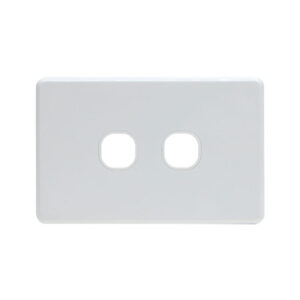 AVOL Grid Plate 2 Gang - White ESW102