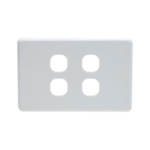 AVOL Grid Plate 4 Gang - White ESW104