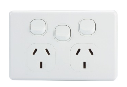 AVOL AVOL Power Point 2 Gang Single Pole | 1 Extra switch | 250VAC 10A | White | Horizontal ESW151