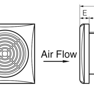 Fantech Silent Wall Mounted Fan 100mm C/W Timer And Humidistat SILENT-100HT-W