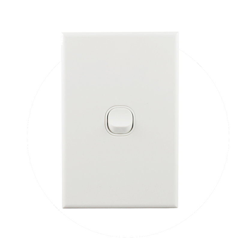 Connected Switchgear Basix S Series Light Switch 1 Gang - White CS-BS-LS161V