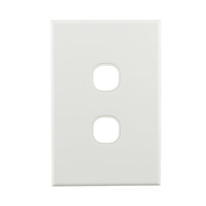 Connected Switchgear Basix S Series Grid Plate 2 Gang - White CS-BS-PB2