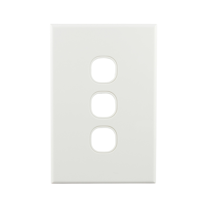 Connected Switchgear Basix S Series Grid Plate 3 Gang - White CS-BS-PB3