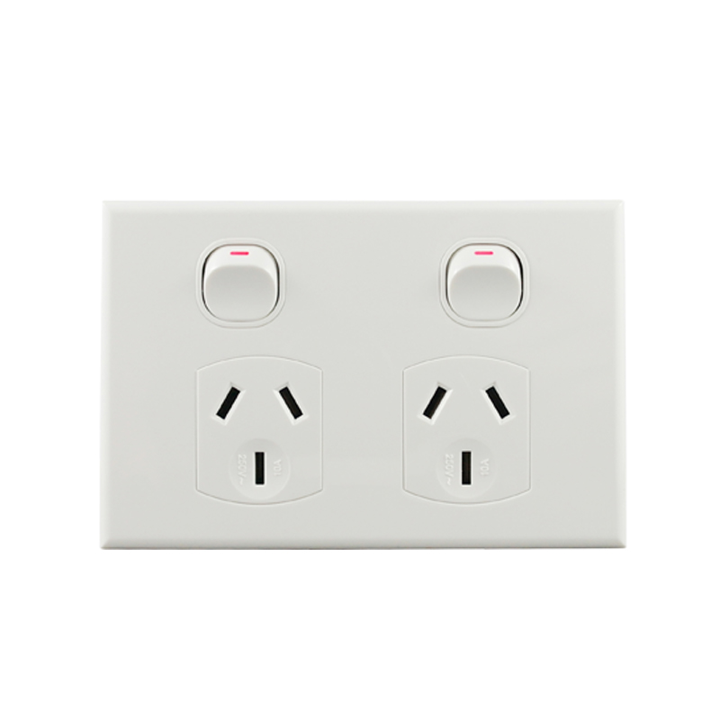 Connected Switchgear Basix S Series Double Power Point - White CS-BS-POD10