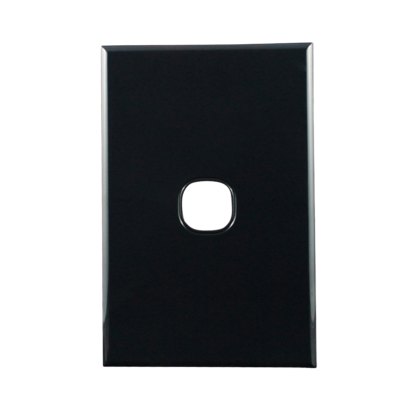 Connected Switchgear Basix S Series Grid Plate 1 Gang - Black CS-BS-PB1B