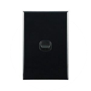 Connected Switchgear Basix S Series Light Switch 1 Gang - Black CS-BS-LS161VB