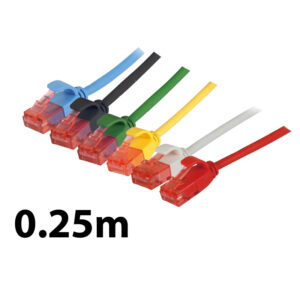 None 0.25m CAT6A Ethernet Cable Patch Lead (Blue) NETCABLE025BL6U