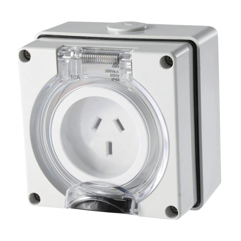 AVOL 3 Pin Flat Industrial Socket 10A S3101P