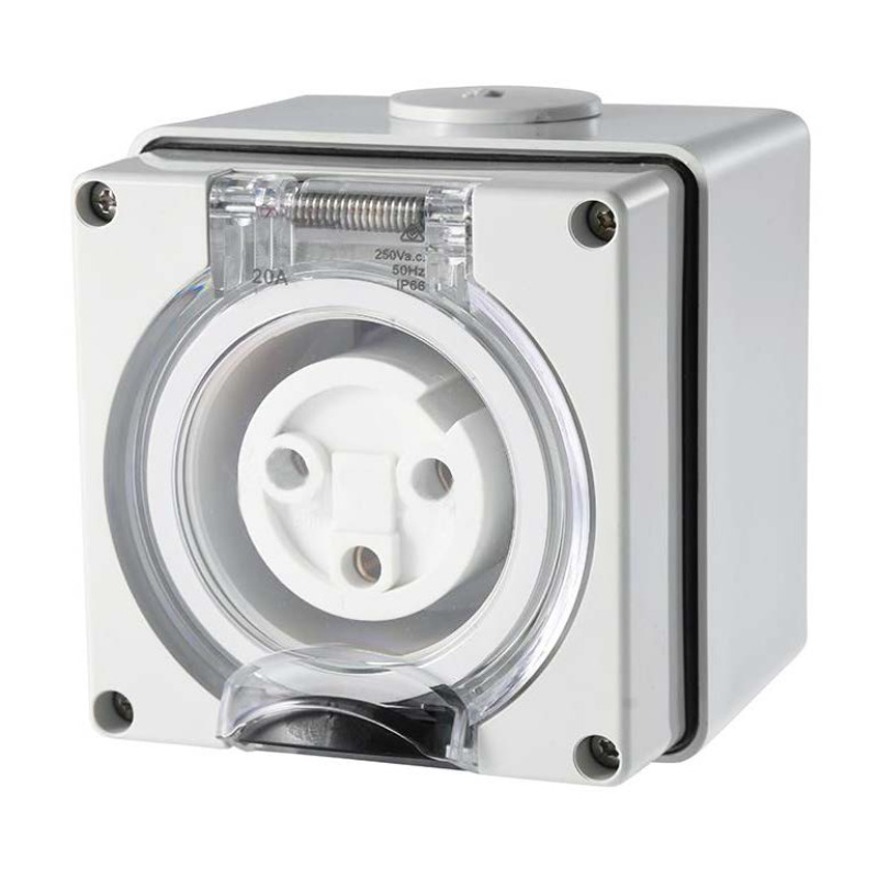 AVOL 3 Pin Round Industrial Socket 20A S320R3P