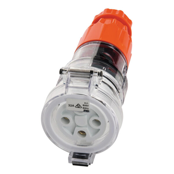 AVOL 4 Pin Round Extension Socket 20A SE420R3P