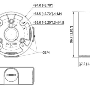 None Adapter/Junction Box for Surveillance Cameras VSBKTA13A-E