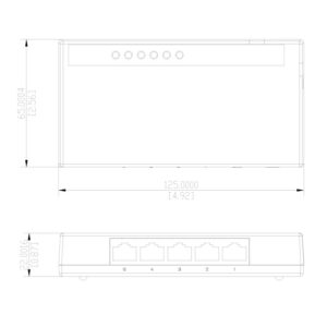 VIP Vision 5 Port Unmanaged Gigabit Ethernet Switch VSETH-SW5G2
