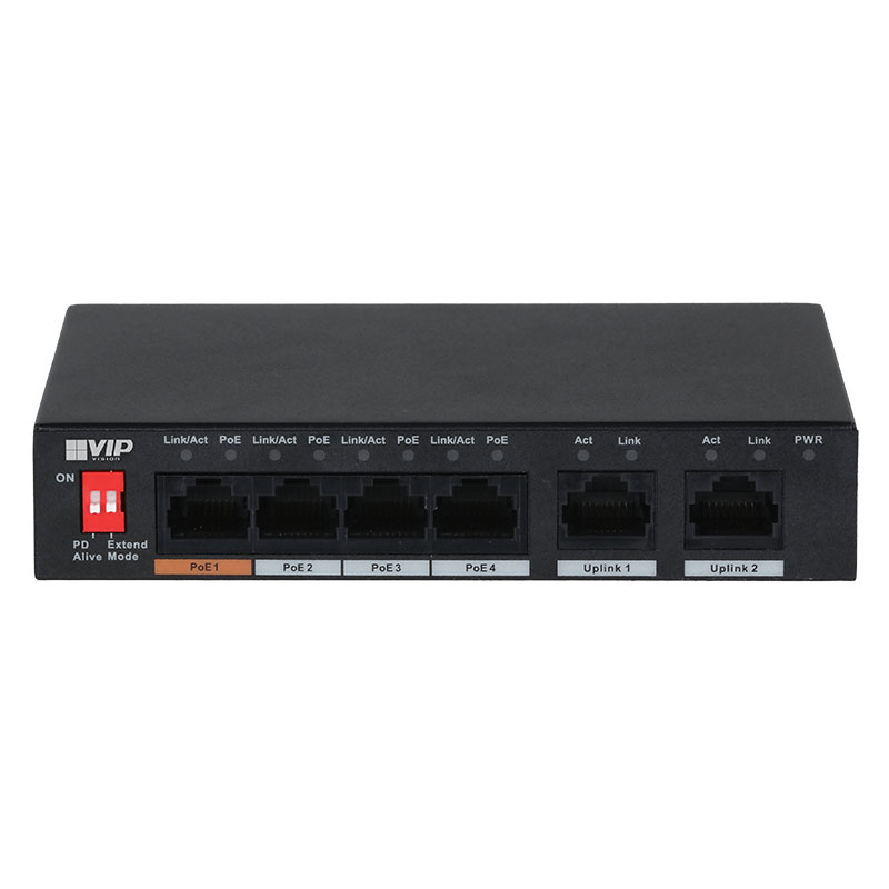 VIP Vision 4-port Unmanaged Fast Hi-PoE Ethernet Switch VSPOE-SWA4F