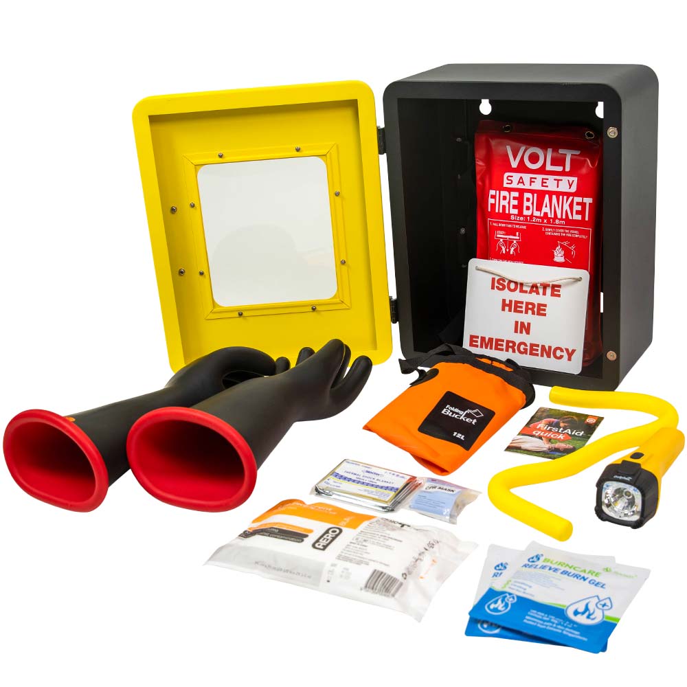 Wall Mounted High Voltage Rescue Kit Class 3 26.5kV - Volt Safety KIT-HVR-WM-3