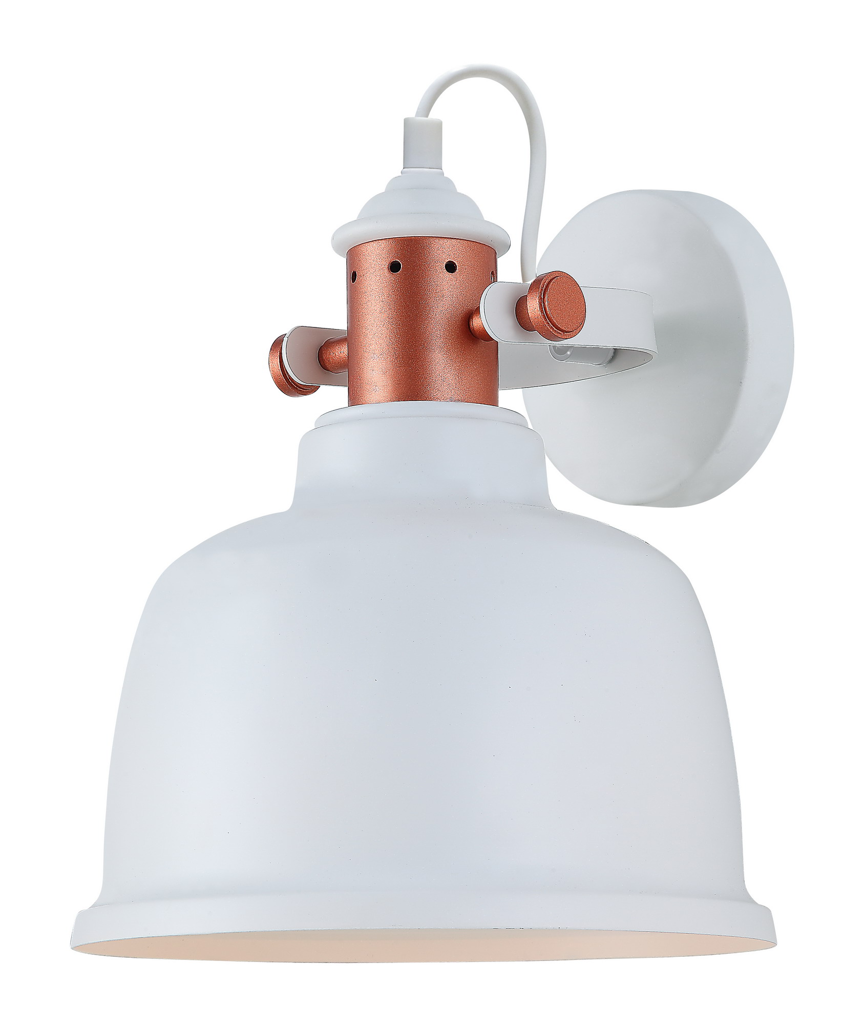 CLA ALTA: Interior Adjustable Bell With Copper Highlight Wall Lights