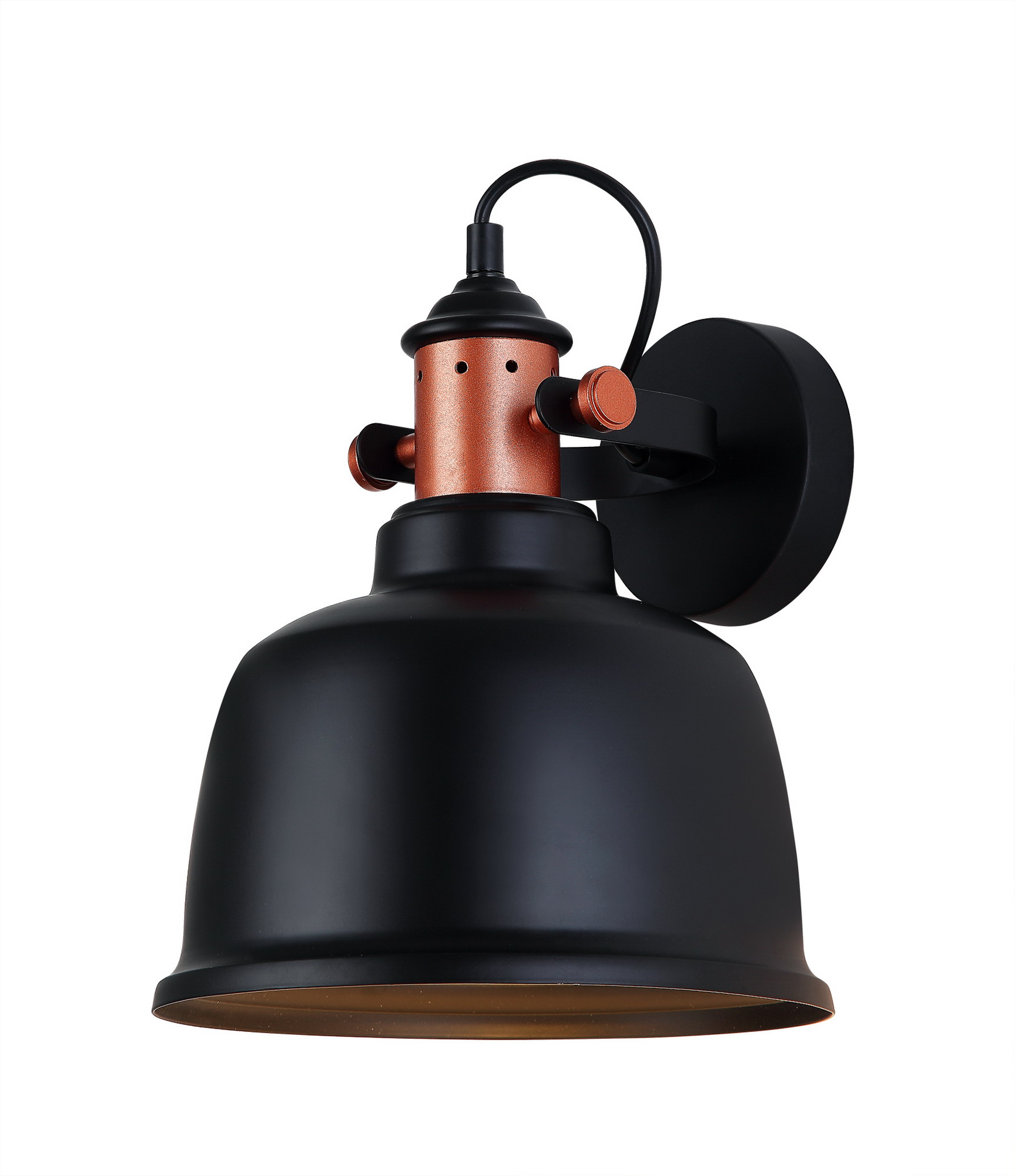 CLA ALTA: Interior Adjustable Bell With Copper Highlight Wall Lights