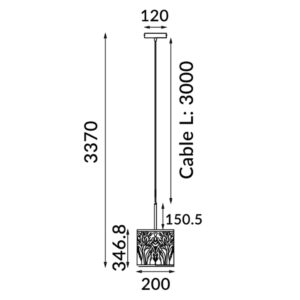 CLA AUTUMN: Small Round Aged Bronze with Amber Lining Pendant Light