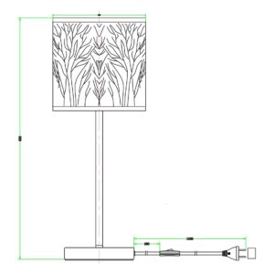 CLA AUTUMN: Round Aged Bronze with Amber Lining Table Lamp