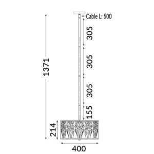 CLA AUTUMN: Large Drum Aged Bronze with Amber Lining Pendant Light