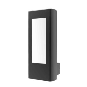 CLA AMUN: Exterior LED Matt Black Rectangular Surface Mounted Wall Light IP54