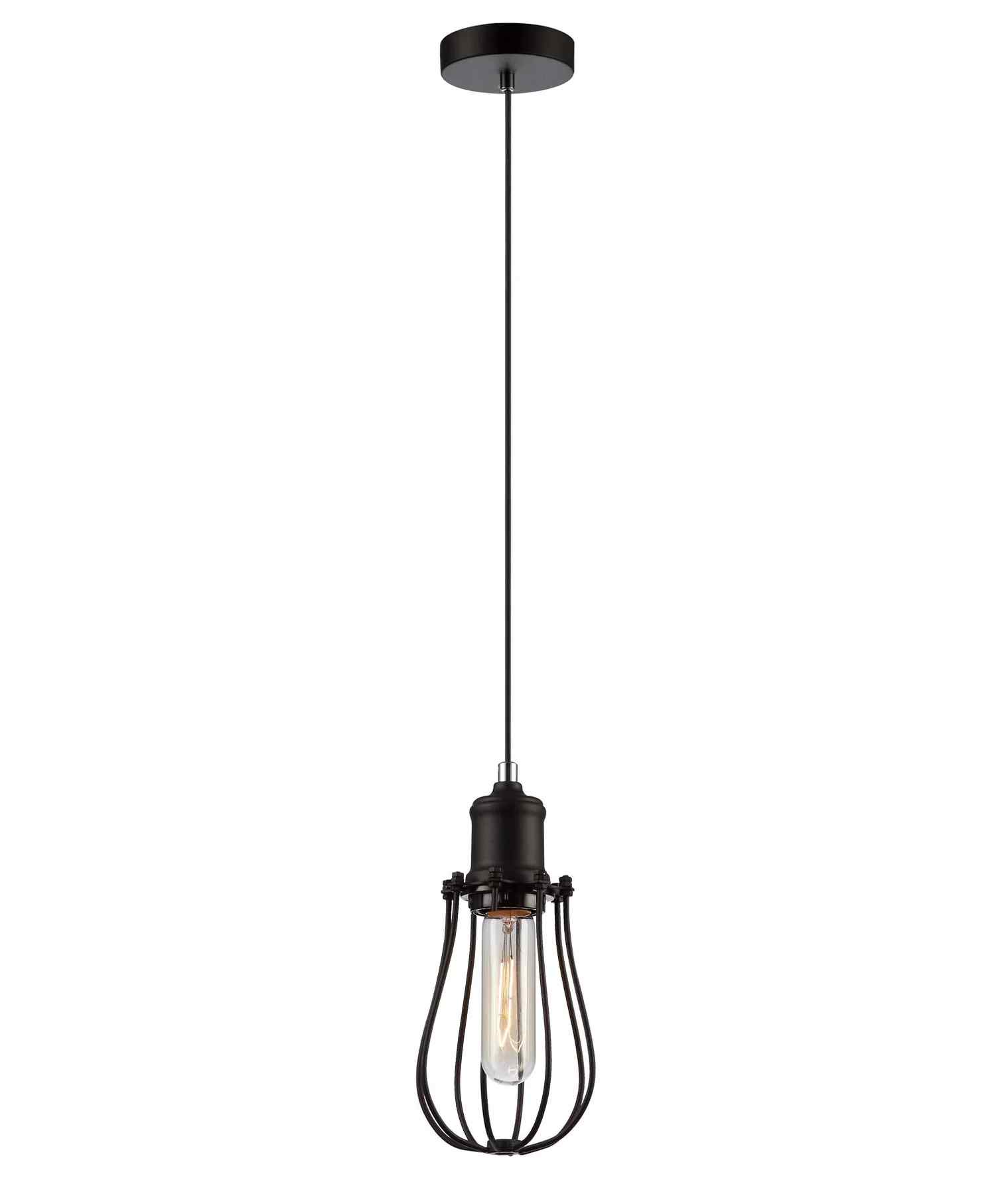 CLA BLACKBAND Industrial Black Pear Shape Bird Cage Pendant Light