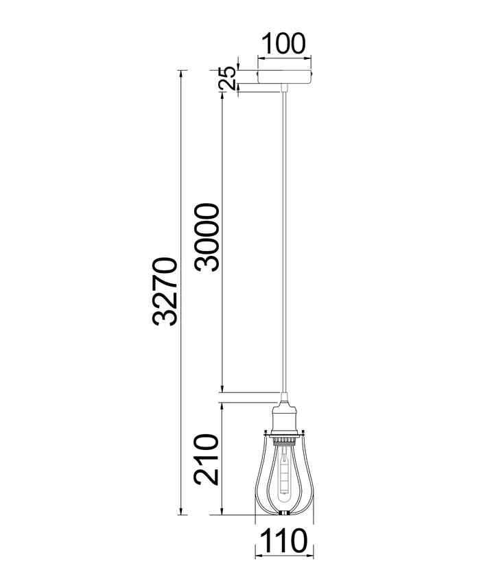CLA BLACKBAND Industrial Black Pear Shape Bird Cage Pendant Light