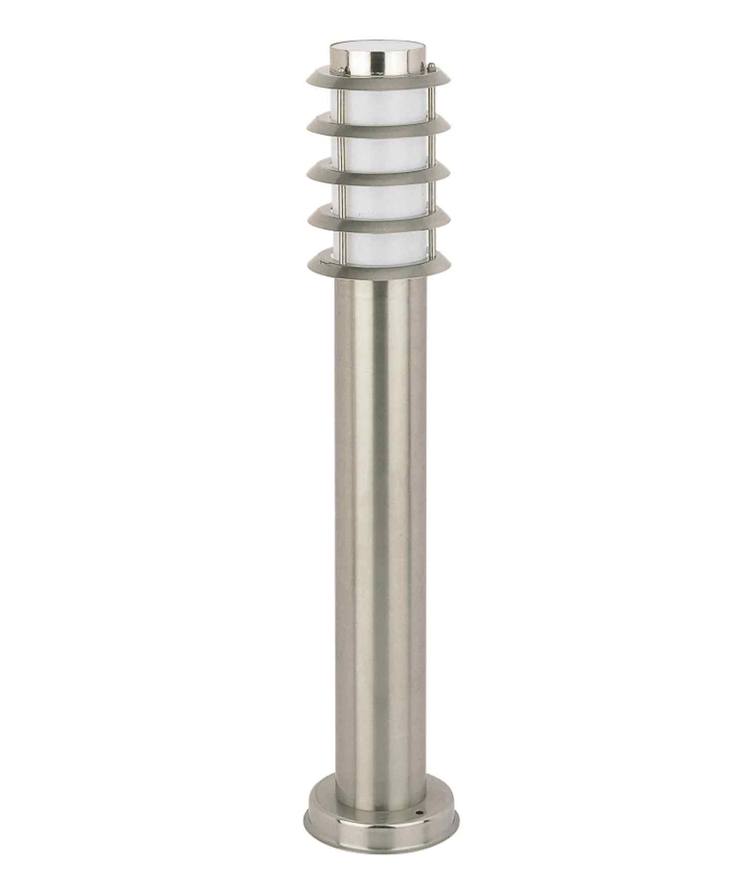 CLA BORDA: E27 Surface Mounted Louvred Stainless Steel Bollard Lights IP44